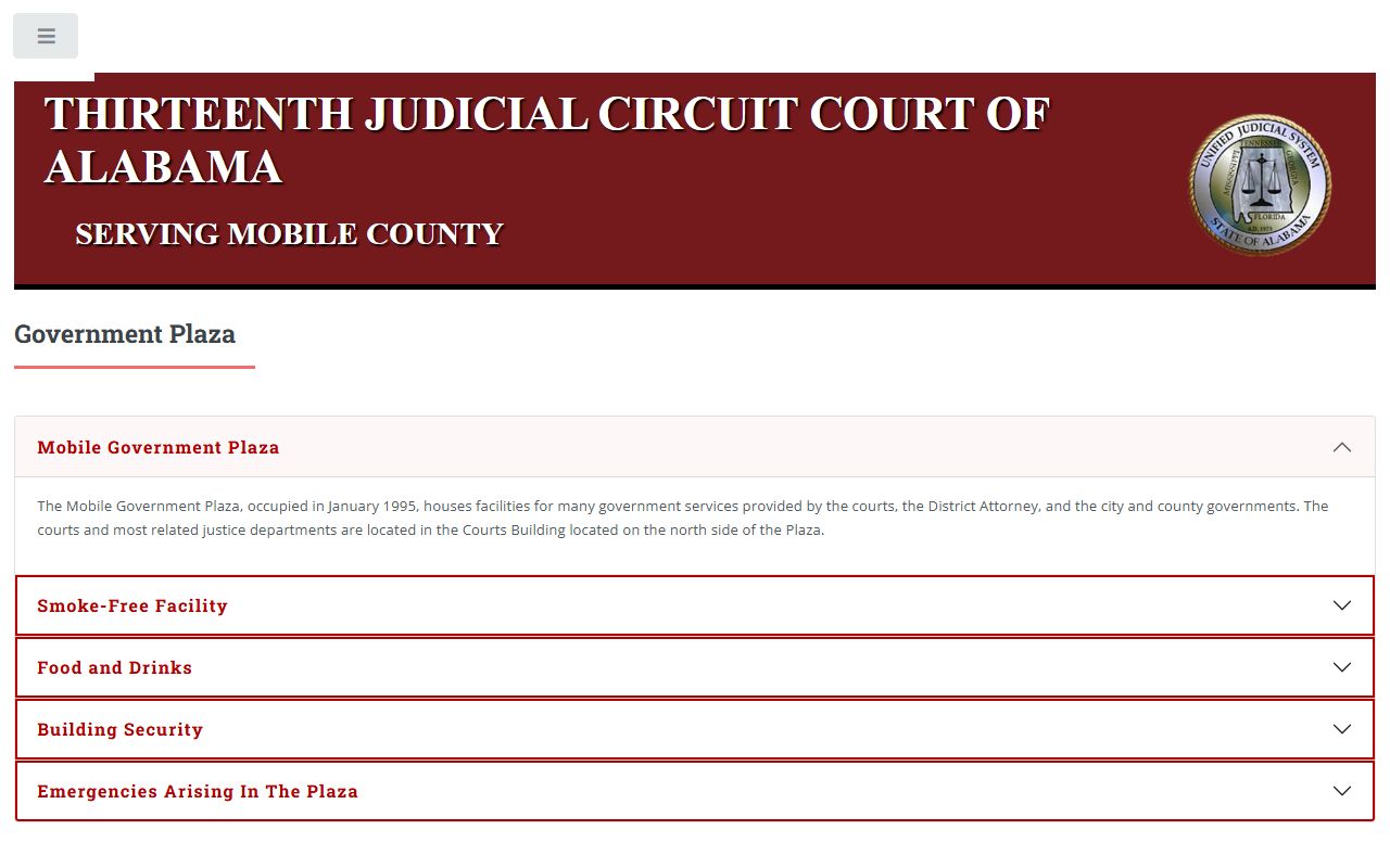 Mobile County Government Plaza information page